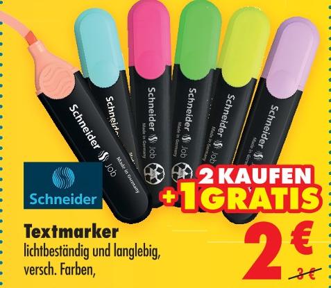 Textmarker von Schneider im aktuellen Mäc-Geiz Prospekt
